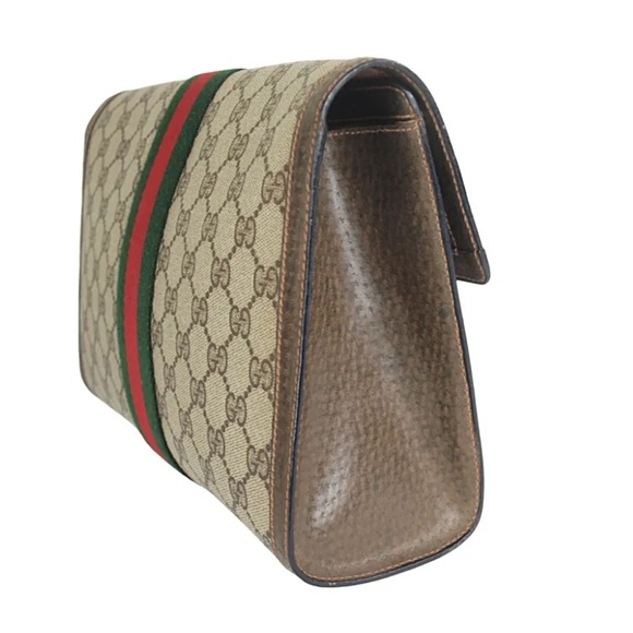 🔴SOLD🔴Gucci Ophidia Sherry Line Supreme GG Monogram Clutch Bag - Picture 9 of 13